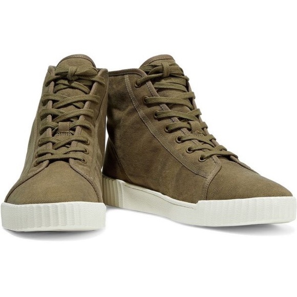 Vince Wolfe Canvas High Top Sneakers - Picture 3 of 7